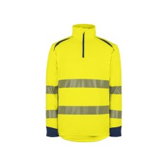 SWEAT RÉFLÉCHISSANT LONG LONG LIFE JAUNE FLUO/MARINE 