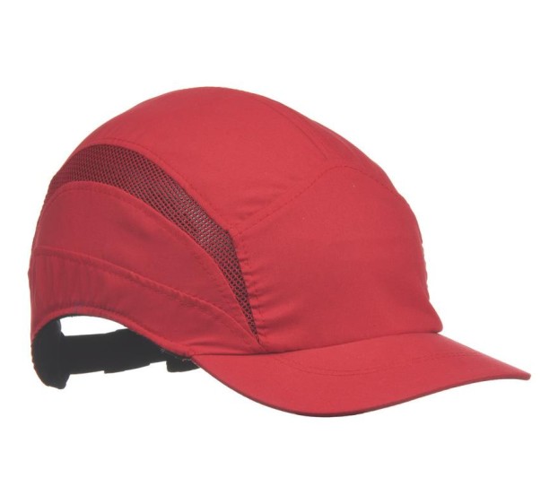 CASQUETTE DE SÉCURITÉ COQUÉE FIRST BASE HC24 VISIERE 70 MM ROUGE