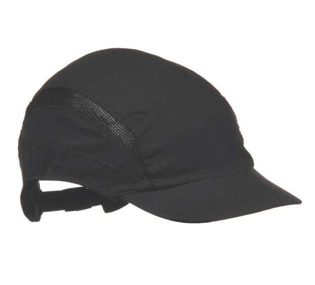 CASQUETTE DE SÉCURITÉ COQUÉE FIRST BASE HC24 VISIERE 70 MM NOIR