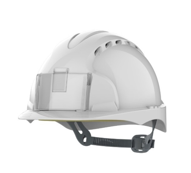 CASQUE DE CHANTIER EVO 2 BLANC AVEC PORTE-BADGE