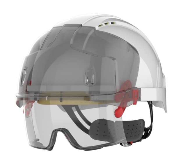 CASQUE DE CHANTIER EVO VISTALENSE BLANC/CAPOT FUME