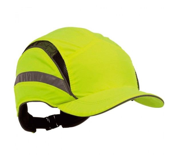 CASQUETTE DE SÉCURITÉ COQUÉE FIRST BASE 3 HAUTE VISIBILITE JAUNE FLUO