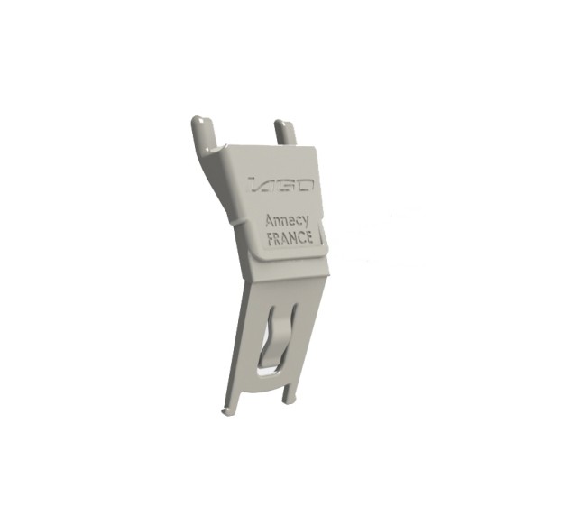 ADAPTATEUR POUR LAMPE FRONTALE PUISSANTE LAGO POUR CASQUE DE CHANTIER AVEC PORTE-BADGE EVO ET EVOLITE