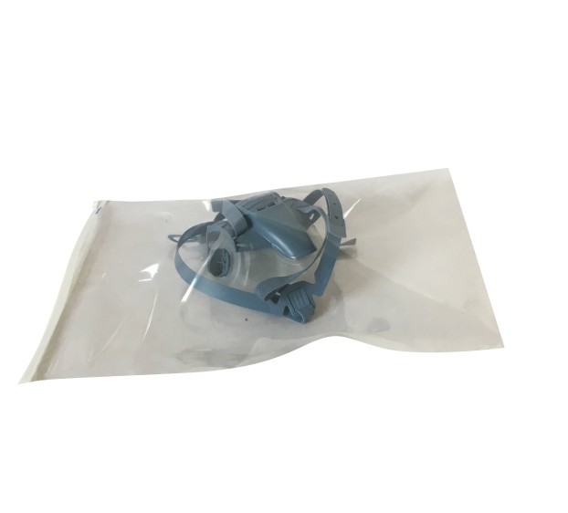 SACHET DE RANGEMENT PLASTIQUE ZIP 35 X 45 CM POUR MASQUE RESPIRATOIRE MOLDEX