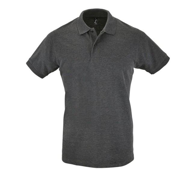 POLO DE TRAVAIL HOMME MANCHES COURTES GRIS ANTHRACITE CHINÉ