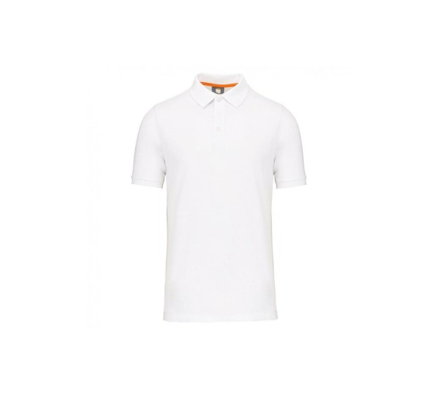 POLO DE TRAVAIL HOMME MANCHES COURTES ECO-RESPONSABLE BLANC T.3XL