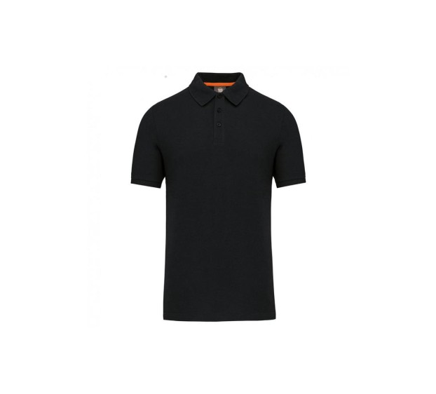 POLO DE TRAVAIL HOMME MANCHES COURTES ECO-RESPONSABLE NOIR T.4XL