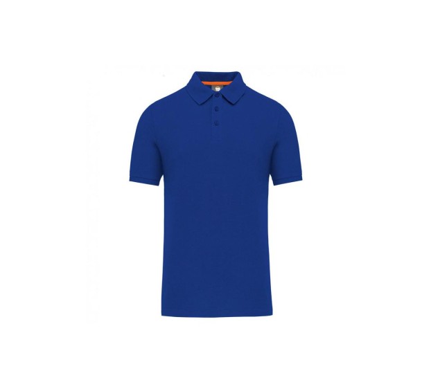 POLO DE TRAVAIL HOMME MANCHES COURTES ECO-RESPONSABLE BLEU ROYAL