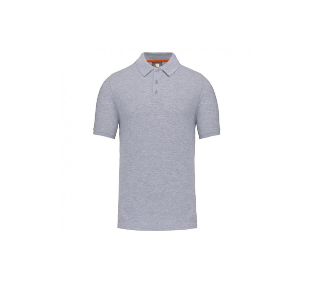 POLO DE TRAVAIL HOMME MANCHES COURTES ECO-RESPONSABLE GRIS OXFORD T.6XL