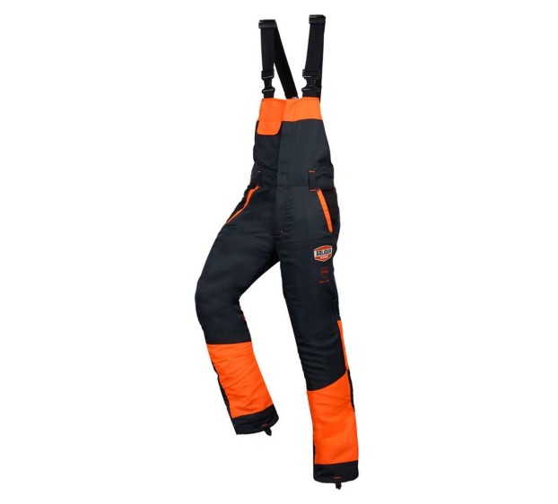 SALOPETTE BUCHERON ANTI-COUPURE TRONCONNEUSE AUSA GRIS/ORANGE 