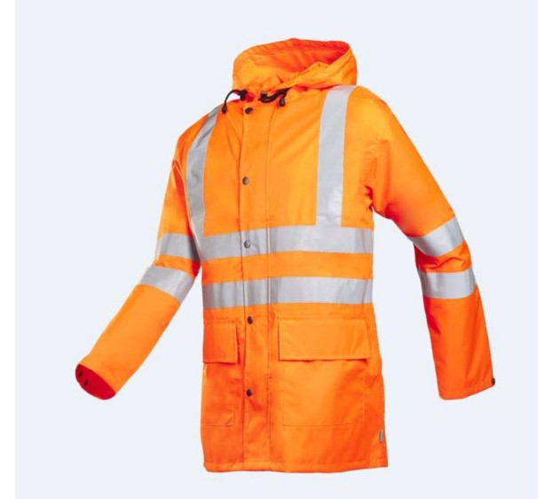 VESTE DE PLUIE RÉFLÉCHISSANTE MONORAY ORANGE FLUO