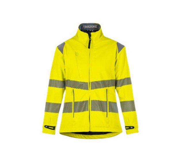 VESTE RÉFLÉCHISSANTE SOFTSHELL FEMME  AMAZONE JAUNE FLUO