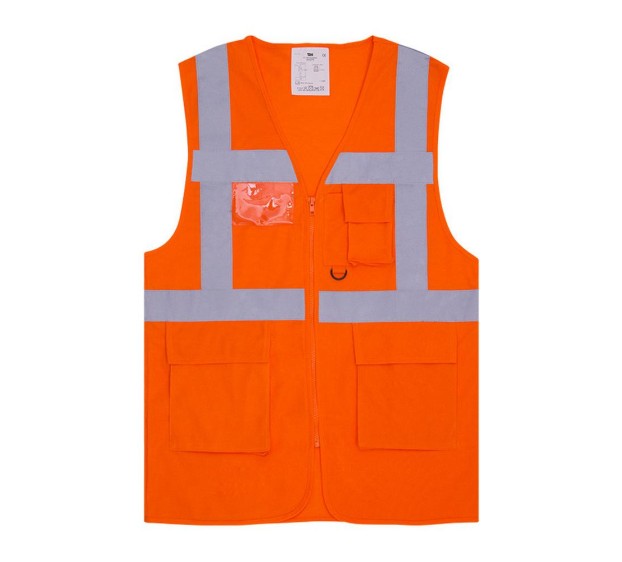 GILET HAUTE VISIBILITÉ SAFARI LED ORANGE FLUO