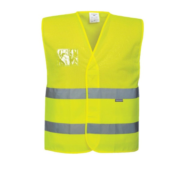 GILET HAUTE VISIBILITE SEMI GRILLAGE C494 JAUNE FLUO