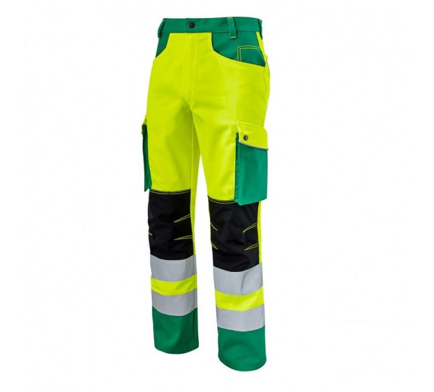 PANTALON RÉFLÉCHISSANT HOMME/FEMME ROADY EJ 75 CM JAUNE FLUO/VERT AMAZONIE