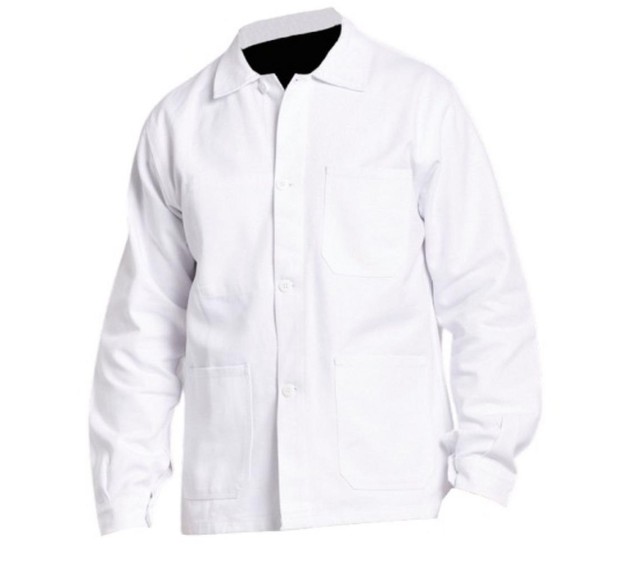 Veste de travail 100% coton blanc