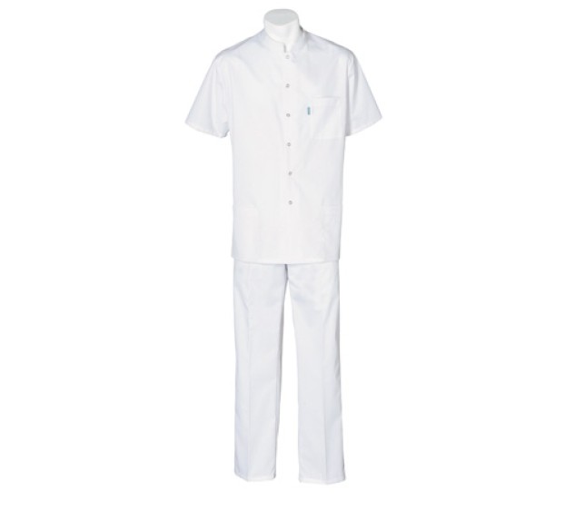TUNIQUE INFIRMIER HOMME DENIS COTON BLANC