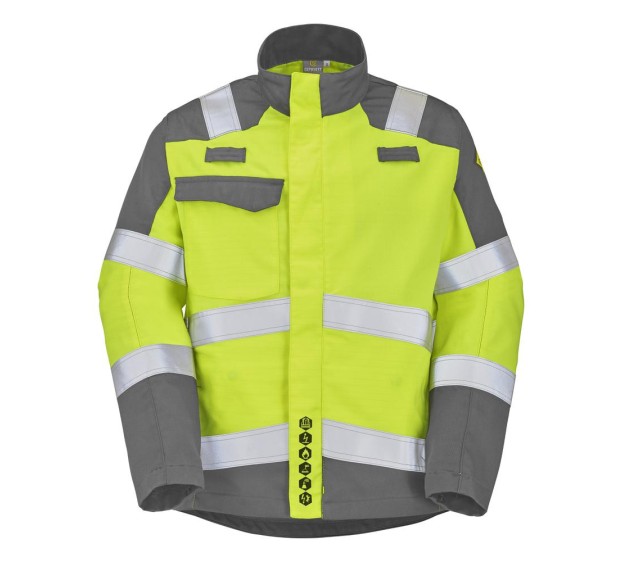 BLOUSON SILVER TECH JAUNE/GRIS ACIER 