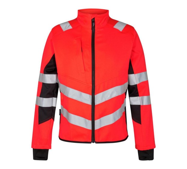 BLOUSON HAUTE VISIBILITE SAFETY ROUGE FLUO/NOIR 