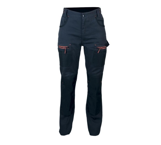 PANTALON DE TRAVAIL FEMME OLYMPIA GRIS NUIT/NOIR