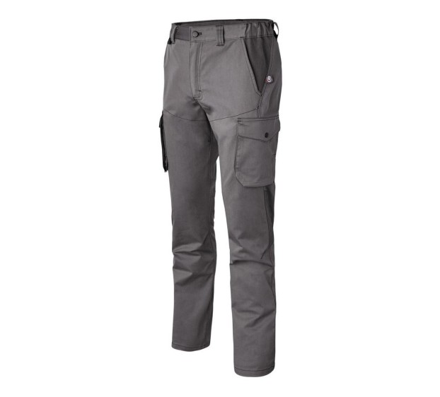 PANTALON DE TRAVAIL HOMME/FEMME MULTIPOCHES OVERMAX GRIS 