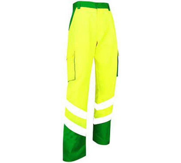 PANTALON RÉFLÉCHISSANT HOMME/FEMME BALISE JAUNE FLUO/VERT ALPIN