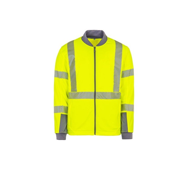 SWEAT RÉFLÉCHISSANT RODRIGUES JAUNE FLUO/GRIS