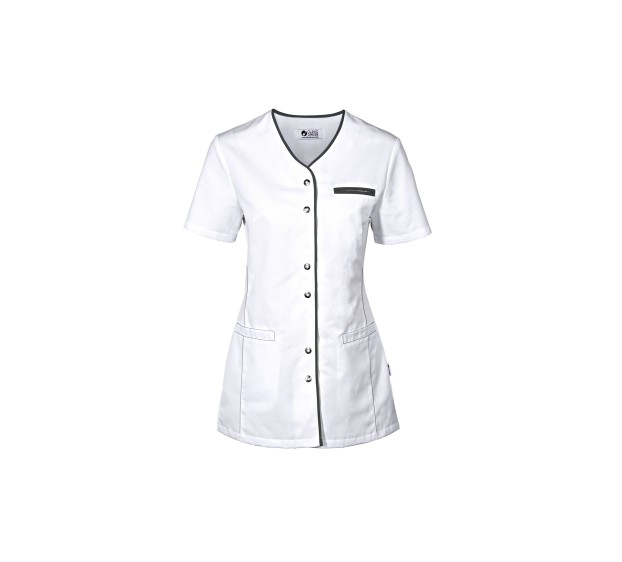 BLOUSE DE TRAVAIL FEMME ELLA BLANC/ANTHRACITE