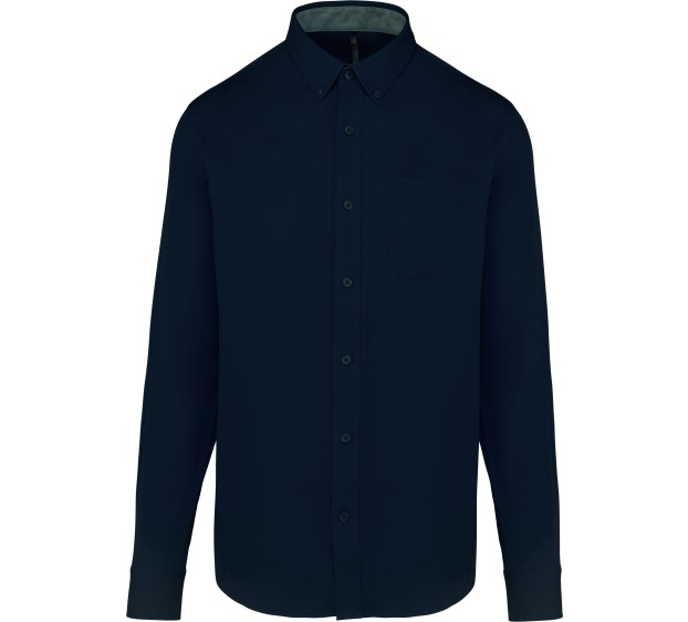 CHEMISE DE TRAVAIL HOMME COTON MANCHES LONGUES MARINE