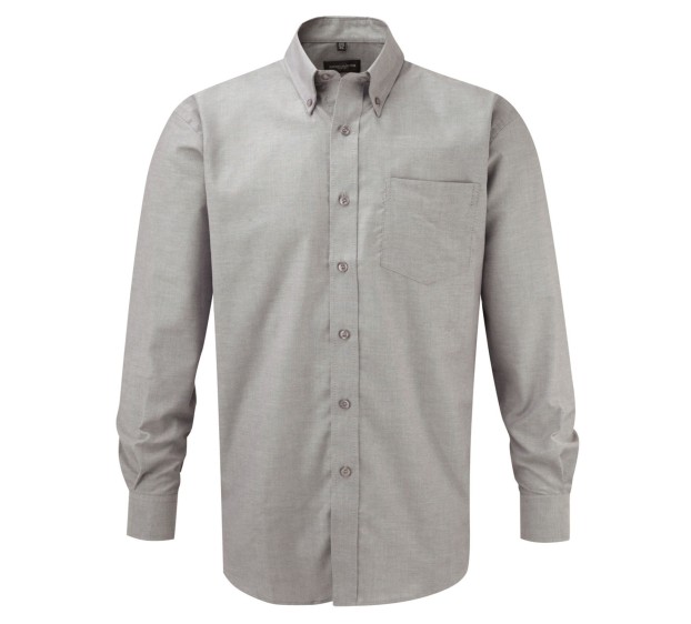 CHEMISE DE TRAVAIL OXFORD MANCHES LONGUES GRIS