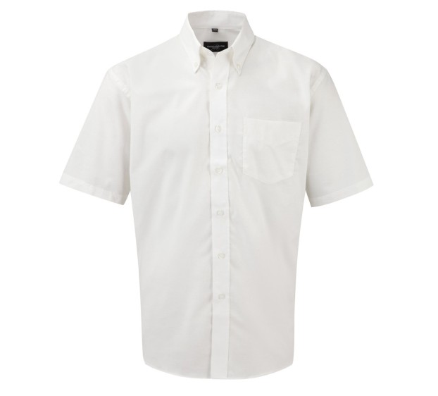 CHEMISE DE TRAVAIL OXFORD MANCHES COURTES BLANC