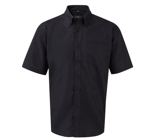 CHEMISE DE TRAVAIL OXFORD MANCHES COURTES NOIR