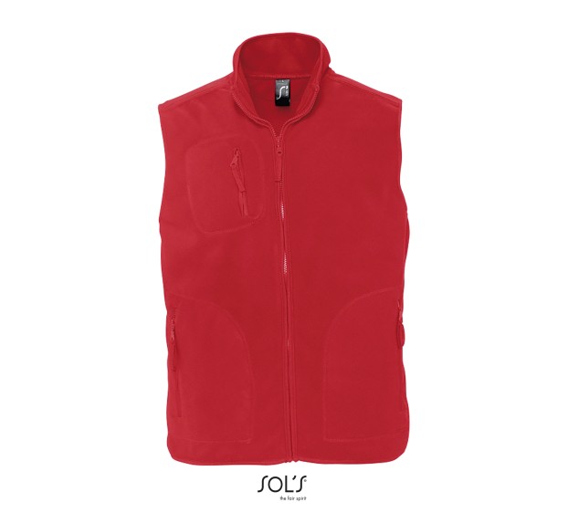 GILET POLAIRE DE TRAVAIL HOMME/FEMME NORWAY ROUGE T.3XL