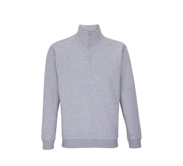 SWEAT DE TRAVAIL COL ZIPPE ECORESPONSABLE CONRAD GRIS CHINE T. 3XL