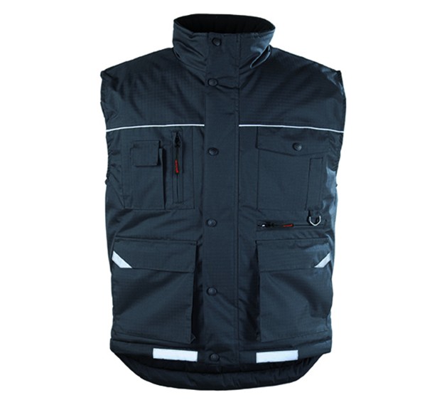 GILET CHAUD DE TRAVAIL RIPSTOP NOIR 