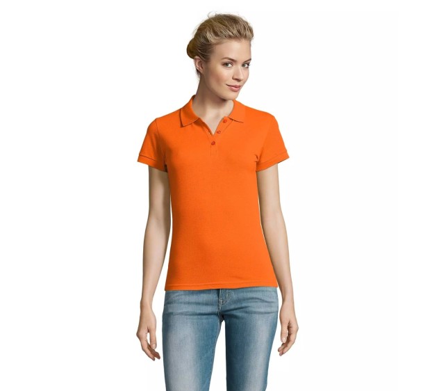 POLO FEMME MANCHES COURTES ORANGE