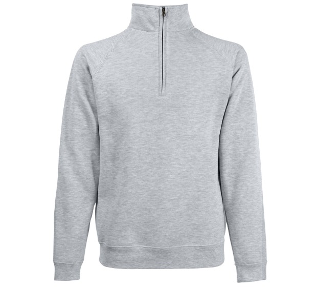 SWEAT DE TRAVAIL COL ZIPPE HEATHER GREY