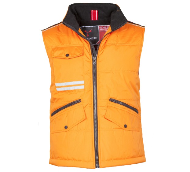 GILET CHAUD DE TRAVAIL HOMME/FEMME MIG 2.0 ORANGE/NOIR