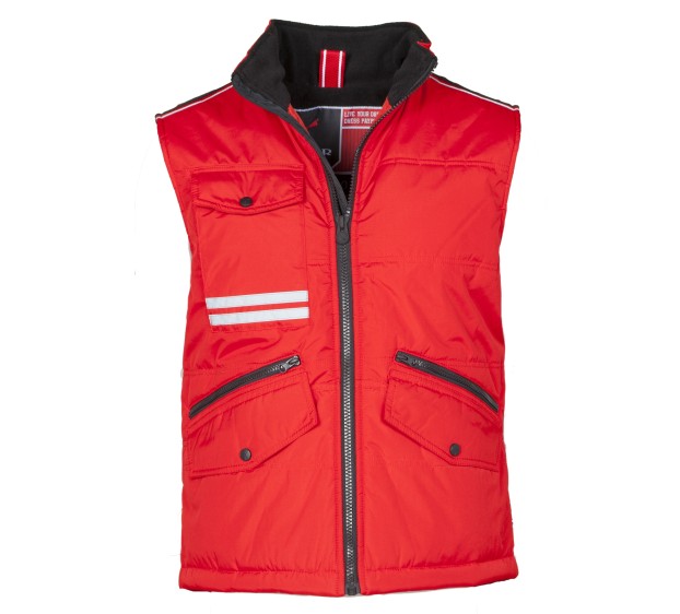 GILET CHAUD DE TRAVAIL HOMME/FEMME MIG 2.0 ROUGE/NOIR