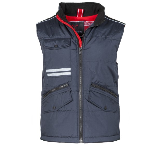 GILET CHAUD DE TRAVAIL HOMME/FEMME MIG 2.0 MARINE/ROUGE