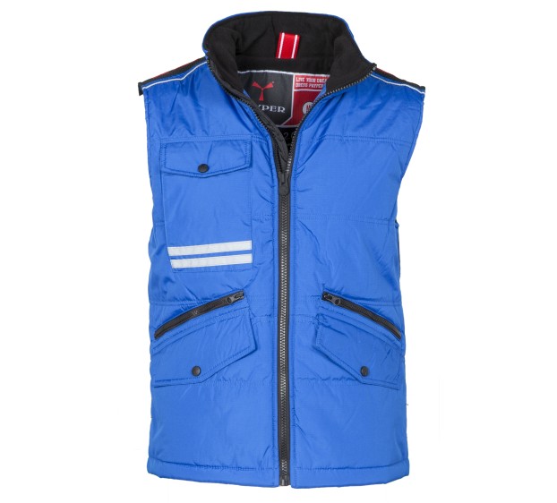 GILET CHAUD DE TRAVAIL HOMME/FEMME MIG 2.0 BLEU ROI/NOIR