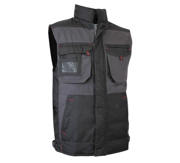 GILET DE TRAVAIL/BODYWARMER HOMME/FEMME AUTHENTIC SABLE GRIS/NOIR