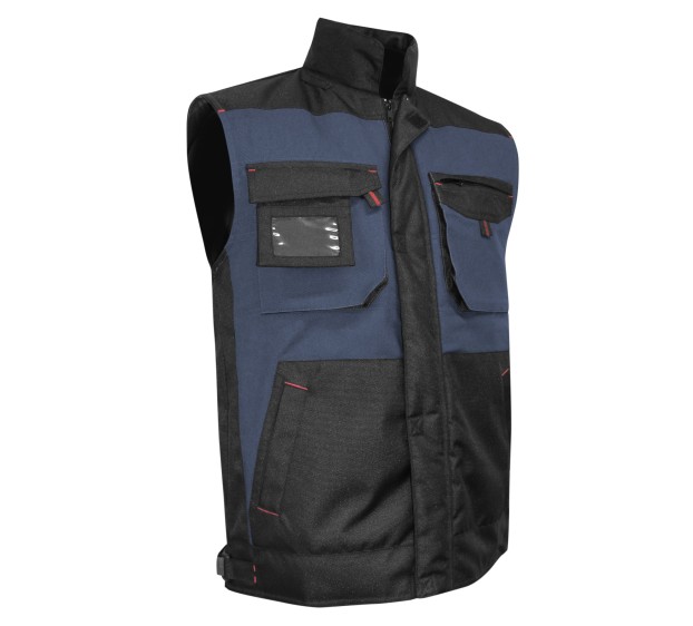 GILET DE TRAVAIL/BODYWARMER HOMME/FEMME AUTHENTIC MECHE BLEU FONCE/NOIR