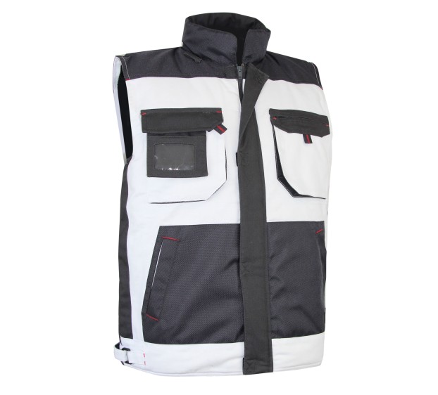 GILET DE TRAVAIL/BODYWARMER HOMME/FEMME AUTHENTIC PERCHE BLANC/GRIS