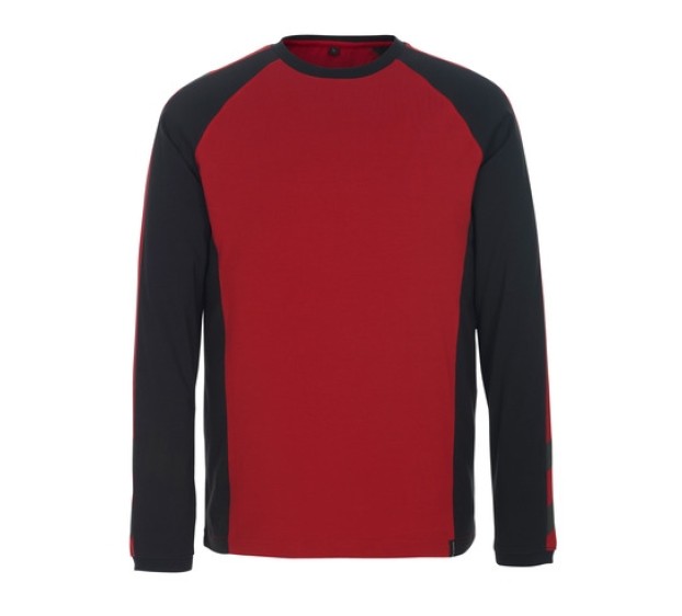 T-SHIRT DE TRAVAIL MANCHES LONGUES BIELEFELD ROUGE/NOIR