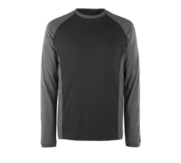 T-SHIRT DE TRAVAIL MANCHES LONGUES BIELEFELD NOIR/ANTHRACITE FONCE