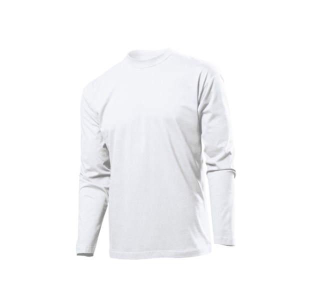 T-SHIRT BLANC MANCHES LONGUES 155G/M² 100% COTON