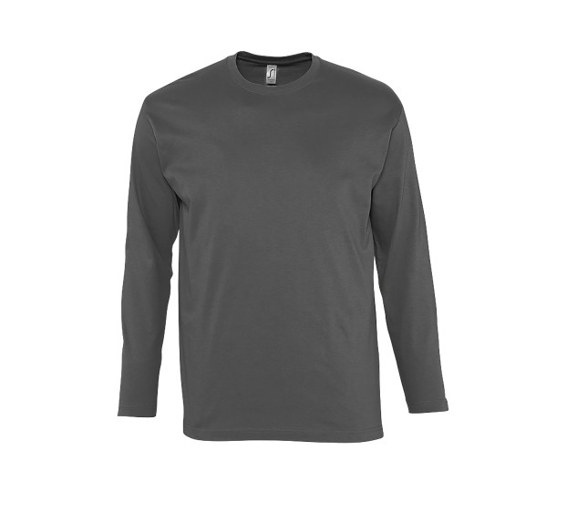 T-SHIRT DE TRAVAIL MANCHES LONGUES 150 G GRIS FONCÉ T. 4XL