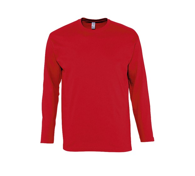 T-SHIRT DE TRAVAIL MANCHES LONGUES 150 G ROUGE T.3XL