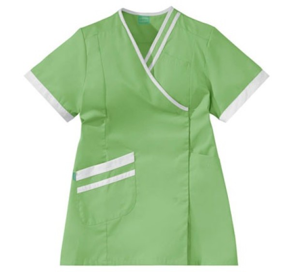 TUNIQUE PROFESSIONNELLE FEMME LILEE VERT/BLANC 